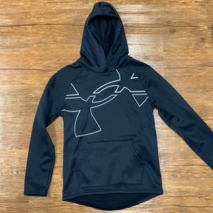 Girls black under armour cold gear hoodie. Athletic material
